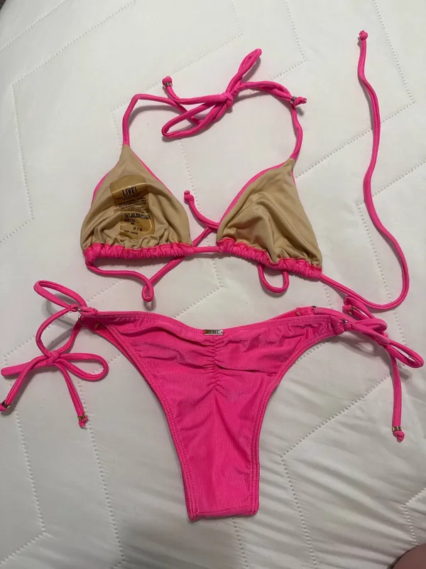 LIVE! Hot pink sparkle bikini set - Image 2