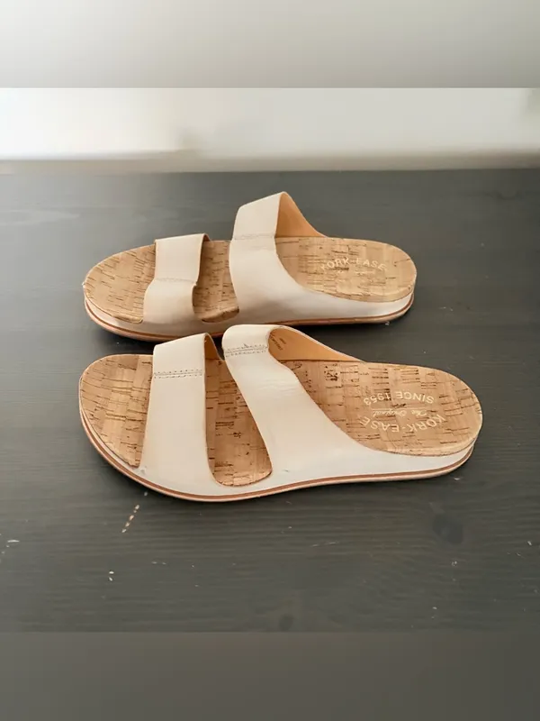 Kork-Ease Tutsi Dual Band Sandal Leather Slip On Natural Comfy Minimalist Size 8 - Image 10