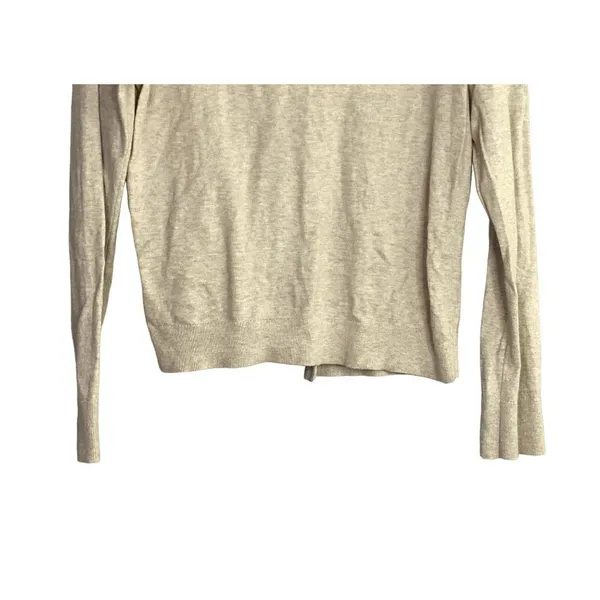 J.Crew Cotton Button Down Long Sleeve Crew Neck Sweater Cardigan S Cream #2304 - Image 6