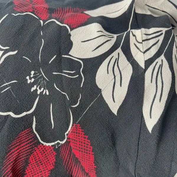 Vtg Y2K Maggy London 100% Silk Dress Sz 12 Asymmetric Maxi Goth Romantic Sheer - Image 12