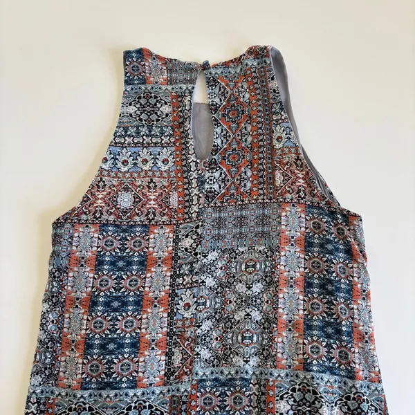 Lulus Sleeveless Swing Shift Mini Dress Women’s Large Gray/Blue/Black/Orange - Image 8