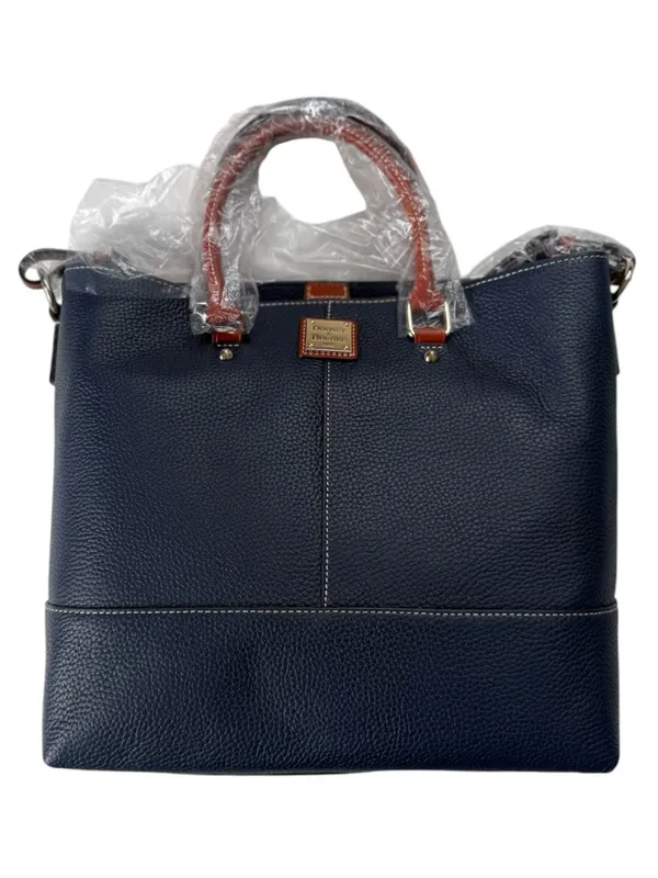 NWT Dooney & Bourke Pebble Grain Chelsea Shopper Tote Bag - Midnight Blue - Image 3