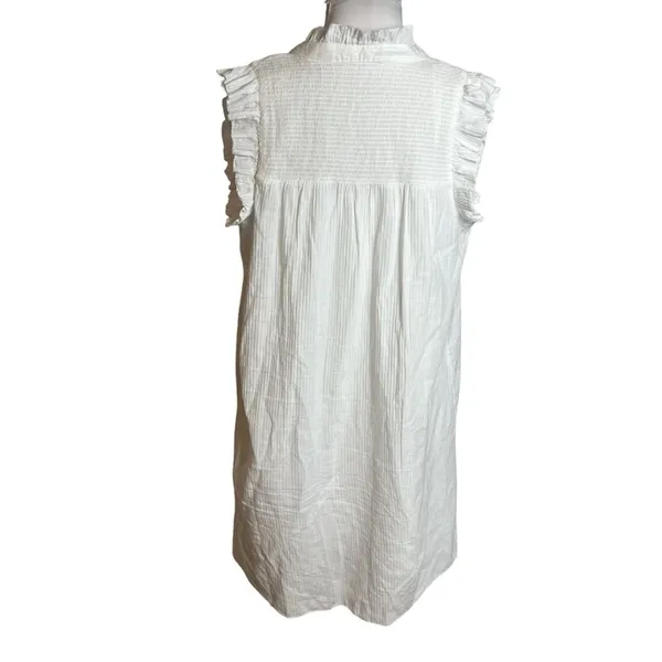J. Crew Garden Dress In‎ Soft Gauze white Sz M TALL - Image 3