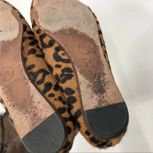 Veronica Beard Griffin Flat Loafers in Leopard Size 36.5 Leather Cowhide - Image 6