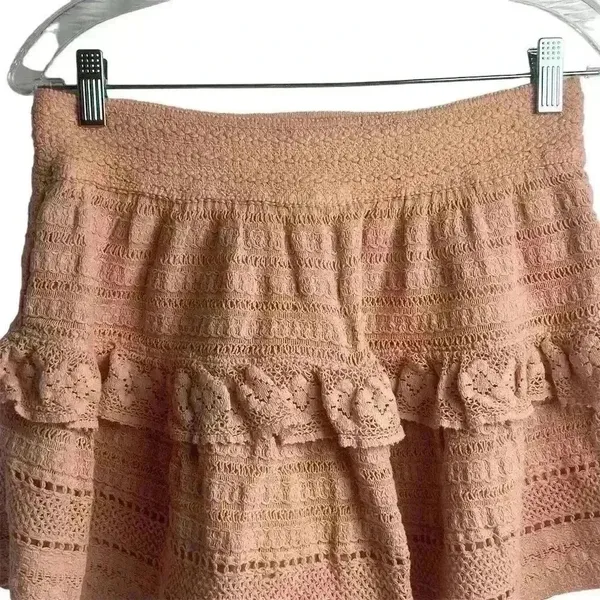 Aerie Women's M Light Pink Lace Ruffle Mini Skirt Summer Casual‎ NWT - Image 10