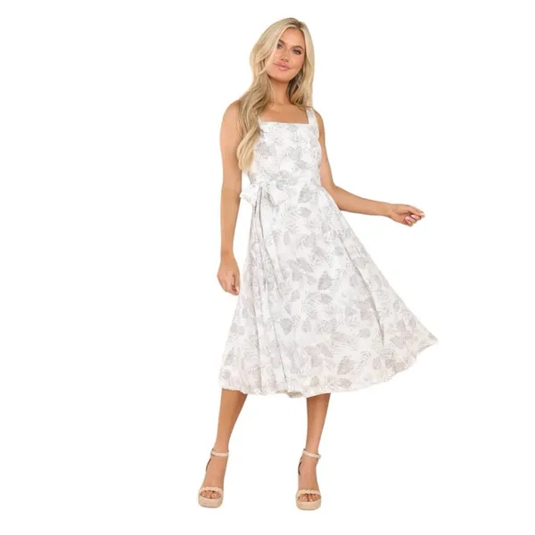 Anthropologie Aakaa NWT Floral Midi Dress Large Fit & Flare Garden Party - Image 2