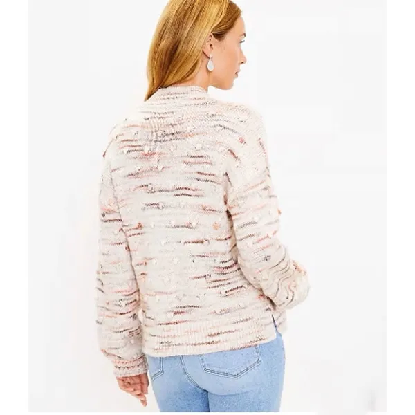 Loft Space Dyed Knobby Bobble Mock Neck‎ Sweater Cream Beige XSmall XS - Image 6