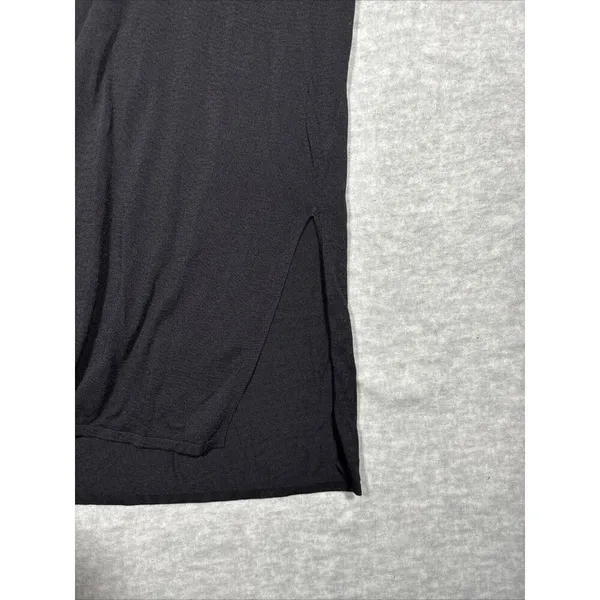 J Jill Black V Neck Tunic Lightweight Cap Sleeve‎ Beach Cover Up Size S - Image 2