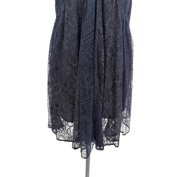 Free People Don't You Dare Lace Mini Dress Open Back Black Combo‎ Size Small NWT - Image 13