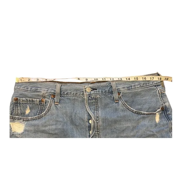 Levi’s 501 cutoffs vintage wash distressed micro shorts 90s model off duty 34W - Image 7
