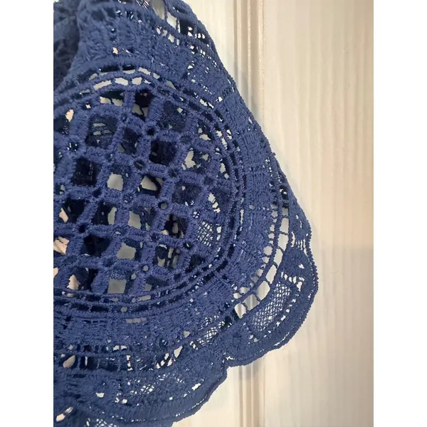 Lulus Bellisimo Navy Blue Lace Off Shoulder Bodycon Dress Size Medium NWT - Image 5