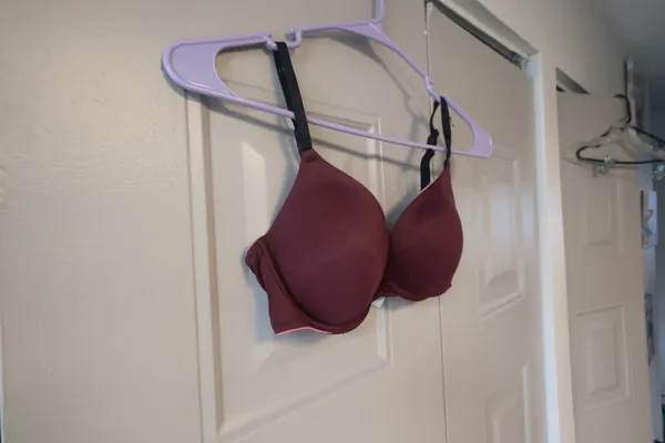 PINK Victoria's Secret push-up push up plain basic bra in burgundy red size 34C. - Image 3