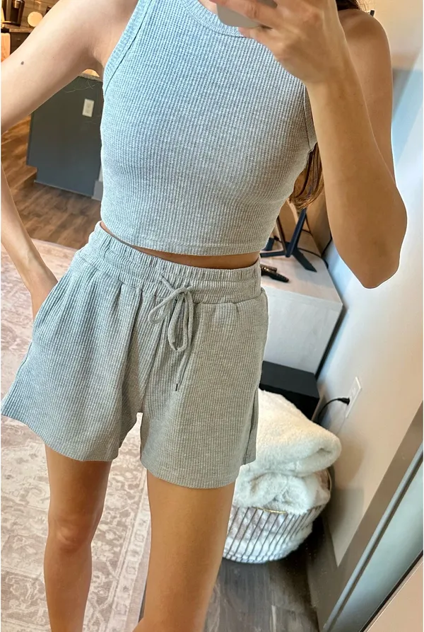 Amazon Grey Ribbed Two Piece Set - Image 2