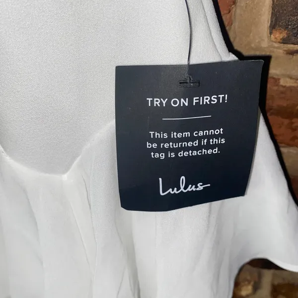NWT Lulu's Eirian White Strapless Pleated Mini Dress Women's Size Large - Image 6