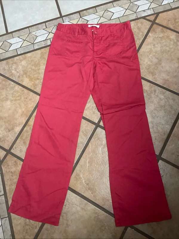 Loft straight Leg low-rise Red Pants - Image 2