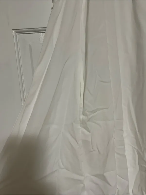 Lulu's White High-Neck Swing Mini Dress with Thin Straps - Image 2