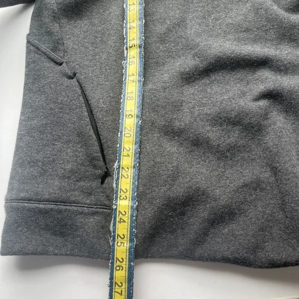 Lululemon &go Endeavor Long Sleeve Heathered Black Open-Back Sweatshirt Medium - Image 6