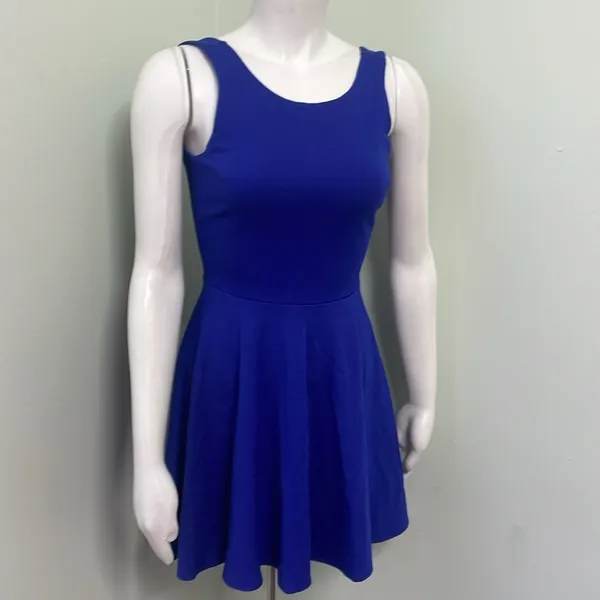 Amanda Uprichard backless blue skater dress - Image 4