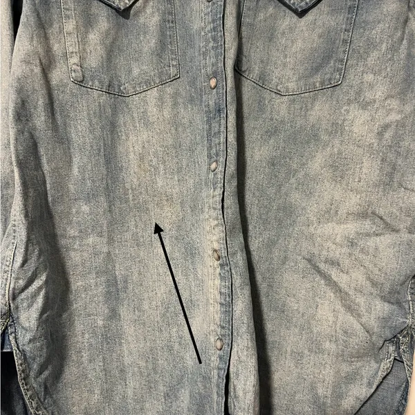 J. Crew JCrew Reimagined Western Button Down Chambray‎ Blue Long Sleeve Pearl - Image 6