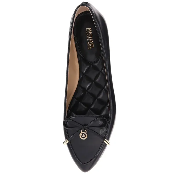 Michael Kors Loafers Flats Black Leather Shoes Gold Bow Tassel Women’s Size 5.5 - Image 9