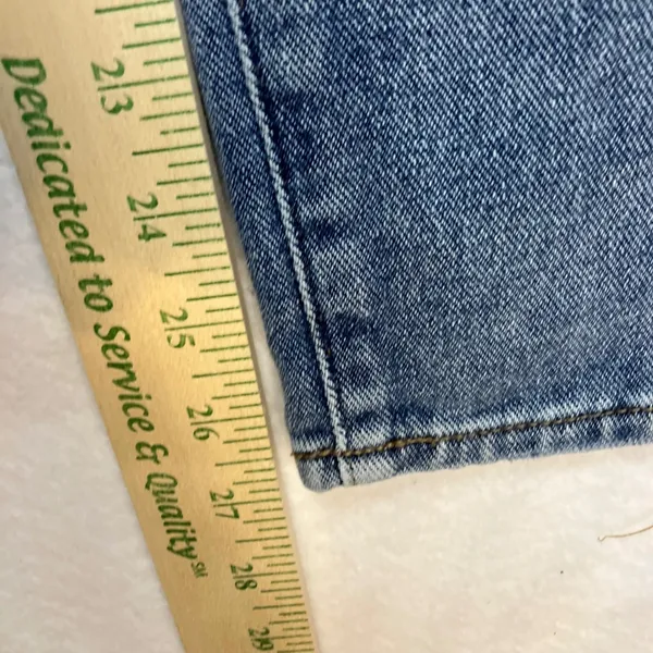 PacSun Distressed Denim Jeans Womens Blue High Rise Straight Leg Cotton‎ - Image 12