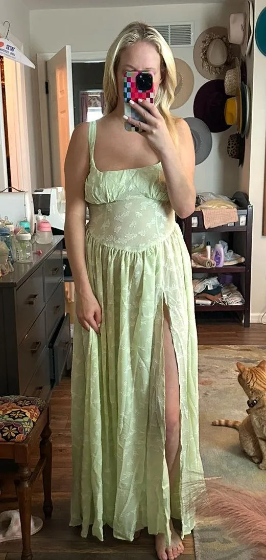Boutique Mint Green Dress - Image 4