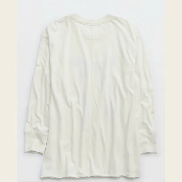 Aerie White Graphic Long Sleeve Hoodie - Image 3