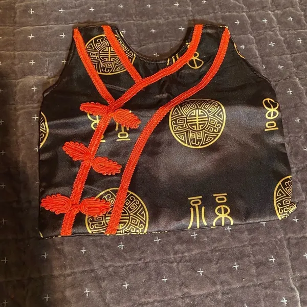 Chinese Style Satin Fold over Blouse Clutch - Image 4