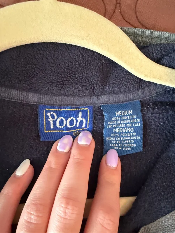 Disney Winnie the Pooh Navy 1/4 Zip Pullover 
Size: medium - Image 6