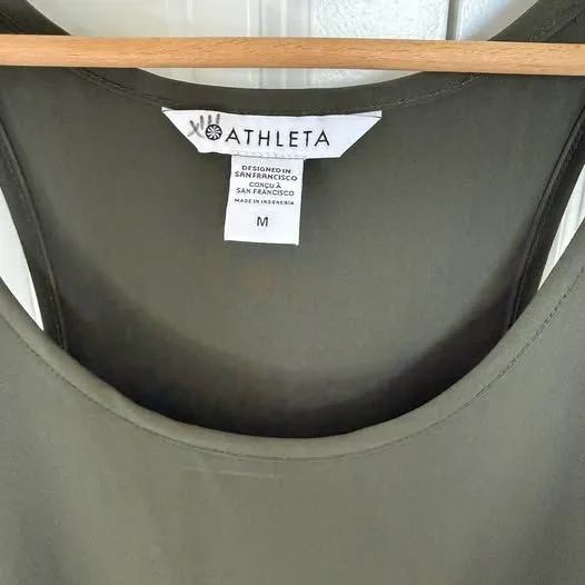 Athleta Olive Green Maxi Dress size M - Image 4