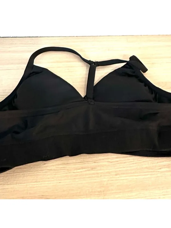 PINK Victoria's Secret Black Wrap Bralette Sports Bra - Image 6