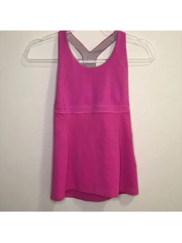 Lululemon Athletica Run: Fast Track Racerback Tank Top Size 6 Pink Womens Athlet - Image 3