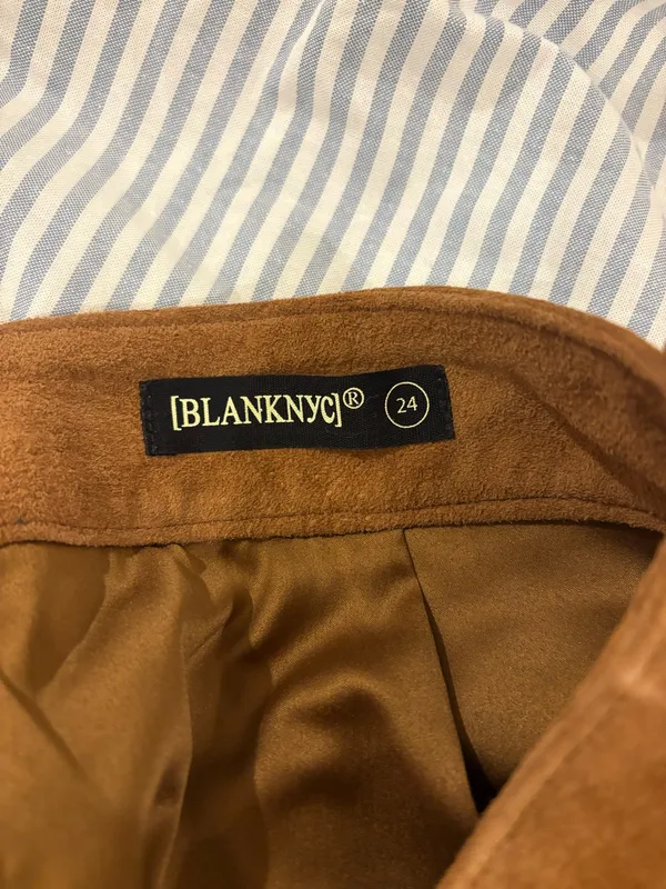 Anthropologie BlankNYC suede light brown shorts - Image 4