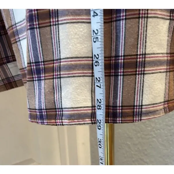 Jach's Girlfriend Tartan Plaid Flannel Shirt Women Med Button Up Outdoors Casual - Image 9