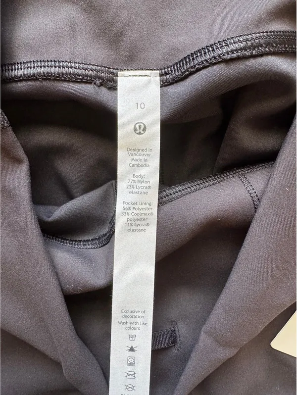 Lululemon Wunder Train High Rise 28” Black Size 10 NWT - Image 6