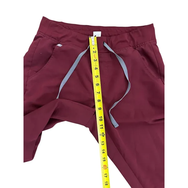 burgundy FIGS Zamora Jogger Scrub Pants small - Image 7