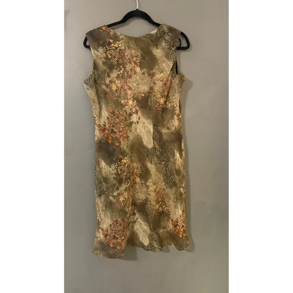 K Petite Vintage 90s Y2k Grunge Women‎ Green Brown Floral Paisley Fairy Dress - Image 4