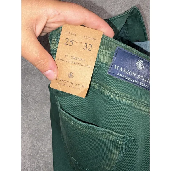 maison scotch la parisienne pants nwt 25x32 glass green - Image 7