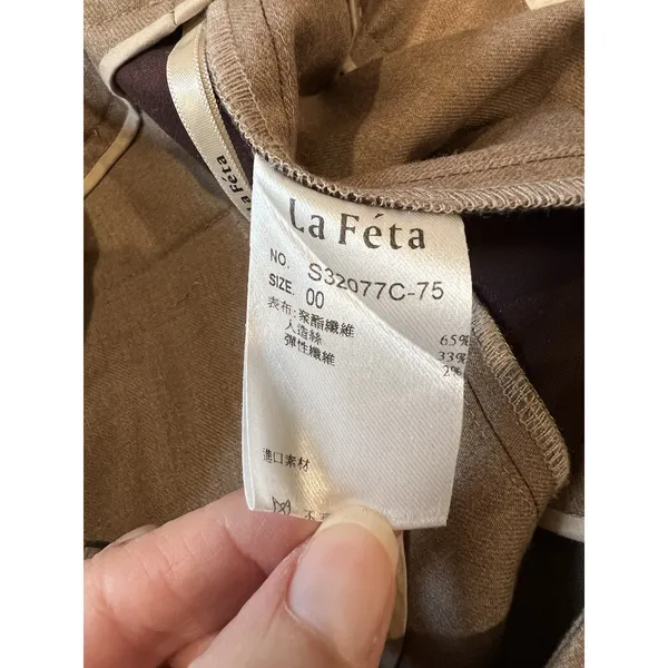 La Feta Brown Dress Pants Size 38 US 6/8 Side Stripe Equestrian‎ Designer - Image 6