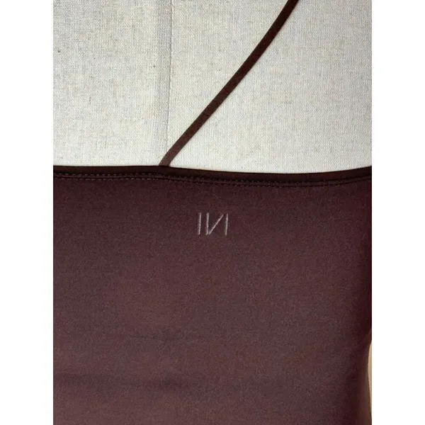 Moussy Vintage Tank Top Women XS Brown Asymmetric Strap Cut‎ Off Camisole Cami - Image 9