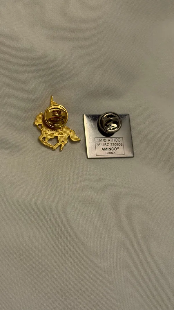 USA Olympic Pin Set - Red, Black & Gold Enameled Pins - Image 2