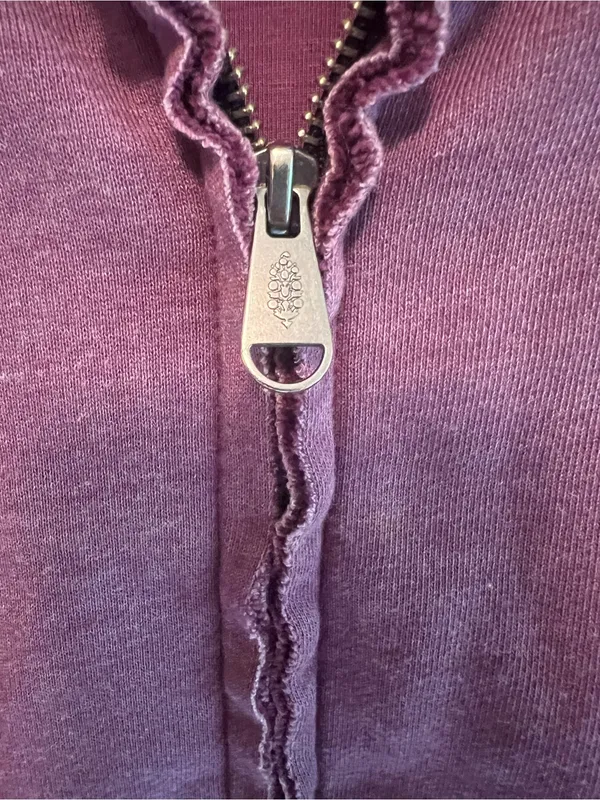 RARE Sample Full-Zip Heavy Hoodie Jacket with Bubble Hem, NWOT - Image 2