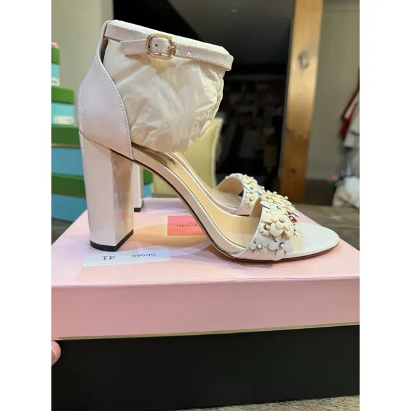 Kate Spade Paradisi Heeled‎ Pump Dress Sandals Size 8.5 NIB in Optic White! - Image 3