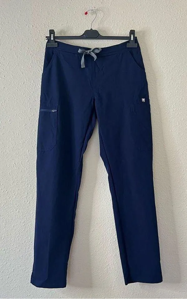 Figs Yola Skinny Scrub Pants Navy Blue Size Small - Image 3