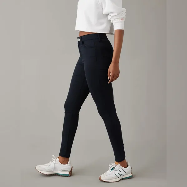 American Eagle High-Waisted Jegging in Black Size 10 Long - Image 2