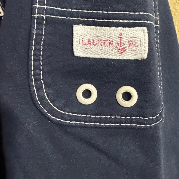 VINTAGE Lauren Ralph Lauren Dark Blue Hoodie - Image 8