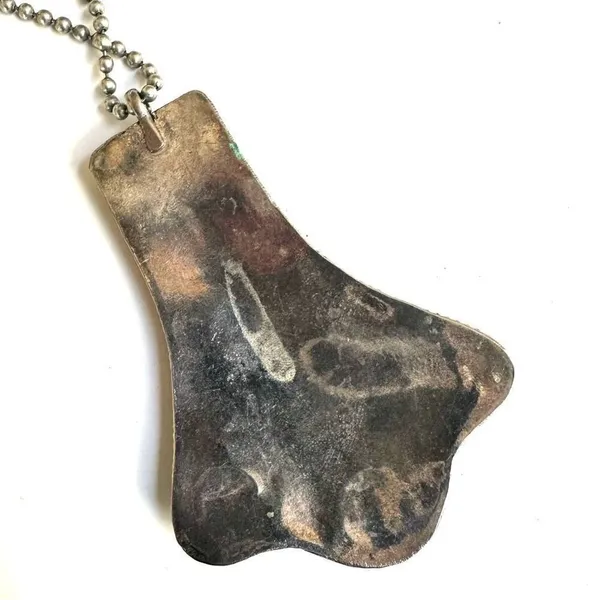 Silver tone turquoise blue southwestern large pendant necklace - Image 8