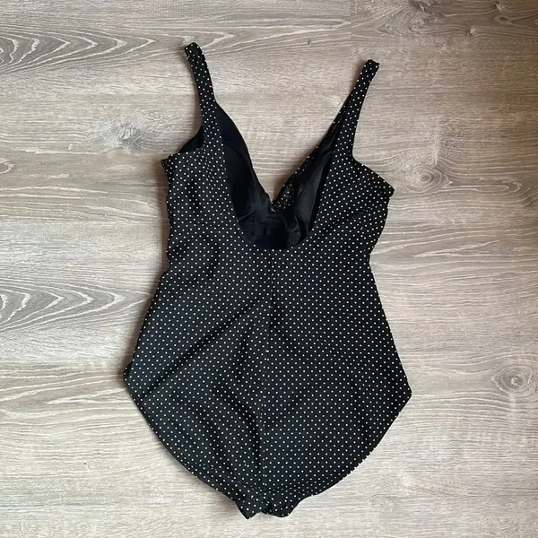 Miraclesuit Pin Point Oceanus V-neck Slimming One Piece Swimsuit - Image 4