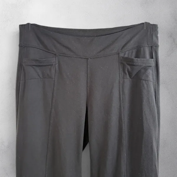 ATHLETA Pocket High-Rise Straight Leg Yoga Pants‎ Black, (XL) - Image 2