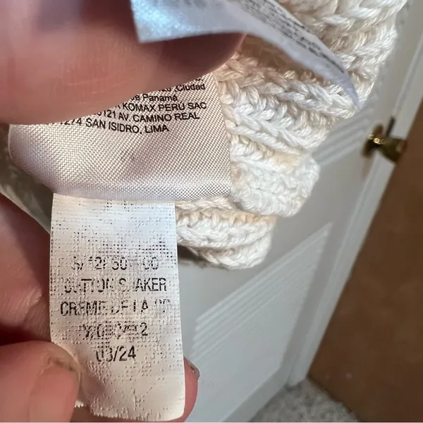 Old‎ Navy Women's Size Medium Shaker-Stitch Sweater Crewneck Creme De La Creme - Image 11